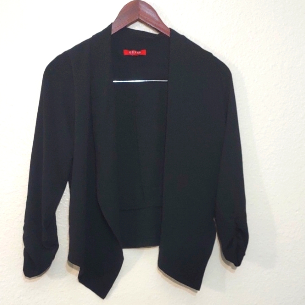 SLIGHTLY USED GUESS SIZE M COLOR BLACK CARDIGAN